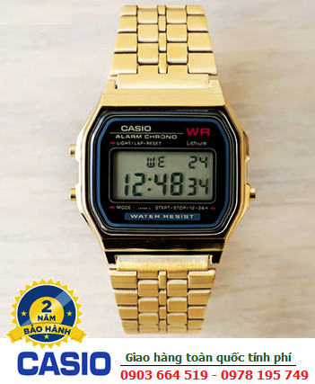  Casio A159WGEA-5DF; Đồng hồ điện tử Nam-Nữ Casio A159WGEA-5DF (Unisex Watch) chính hãng| Bảo hành 2 năm